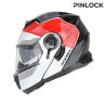 Casque moto Modulable Acerbis SEREL - BLANC et ROUGE