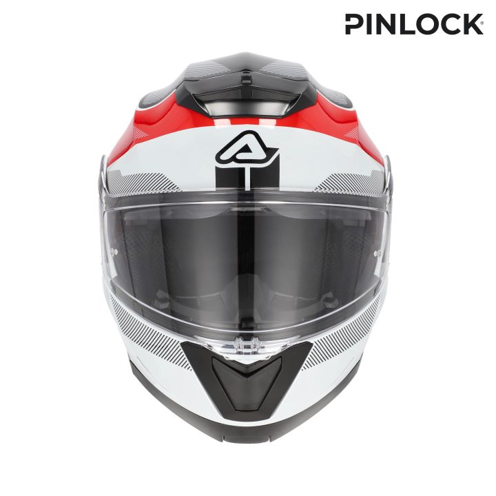 Casque moto Modulable Acerbis SEREL - BLANC et ROUGE