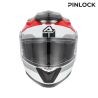 Casque moto Modulable Acerbis SEREL - BLANC et ROUGE