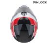 Casque moto Modulable Acerbis SEREL - BLANC et ROUGE