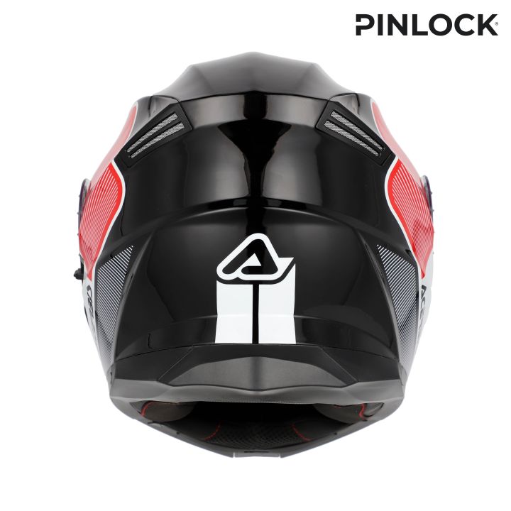 Casque moto Modulable Acerbis SEREL - BLANC et ROUGE