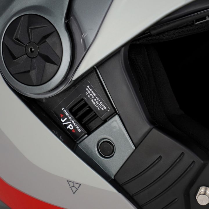 Casque moto modulable Acerbis RIDER - GRIS et ROUGE
