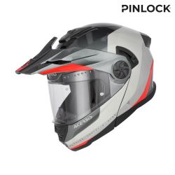 Casque moto modulable Acerbis RIDER - GRIS et ROUGE