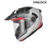 Casque moto modulable Acerbis RIDER - GRIS et ROUGE