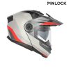 Casque moto modulable Acerbis RIDER - GRIS et ROUGE