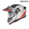 Casque moto modulable Acerbis RIDER - GRIS et ROUGE