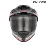 Casque moto modulable Acerbis RIDER - GRIS et ROUGE