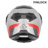 Casque moto modulable Acerbis RIDER - GRIS et ROUGE