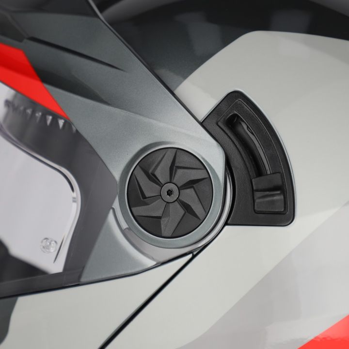 Casque moto modulable Acerbis RIDER - GRIS et ROUGE