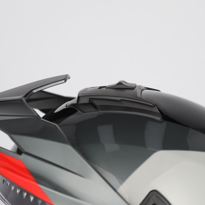 Casque moto modulable Acerbis RIDER - GRIS et ROUGE