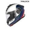 Casque moto modulable Acerbis RIDER - BLANC et BLEU et ROUGE