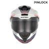 Casque moto modulable Acerbis RIDER - BLANC et BLEU et ROUGE