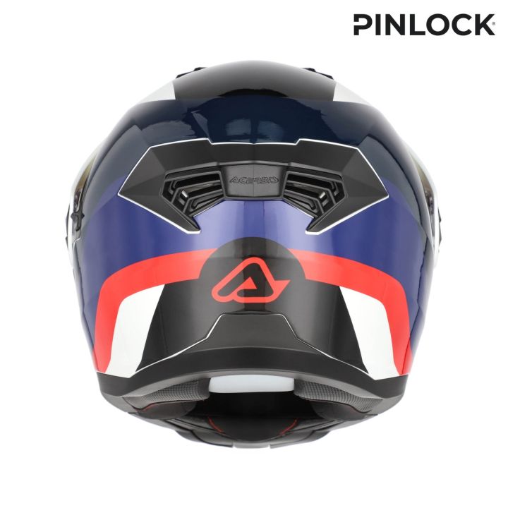 Casque moto modulable Acerbis RIDER - BLANC et BLEU et ROUGE