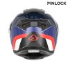 Casque moto modulable Acerbis RIDER - BLANC et BLEU et ROUGE