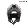 Casque moto modulable Acerbis RIDER - BLANC et BLEU et ROUGE