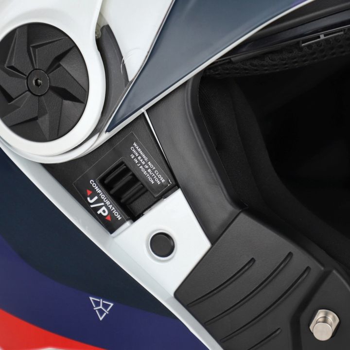 Casque moto modulable Acerbis RIDER - BLANC et BLEU et ROUGE