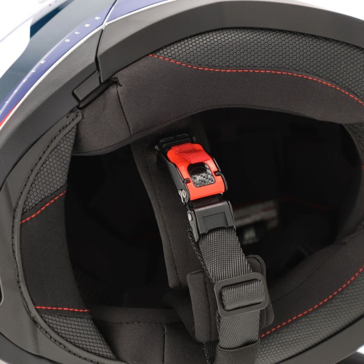 Casque moto modulable Acerbis RIDER - BLANC et BLEU et ROUGE