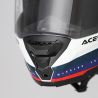 Casque moto modulable Acerbis RIDER - BLANC et BLEU et ROUGE