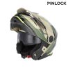 Casque moto modulable Acerbis RIDER - VERT et BRUN