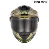 Casque moto modulable Acerbis RIDER - VERT et BRUN