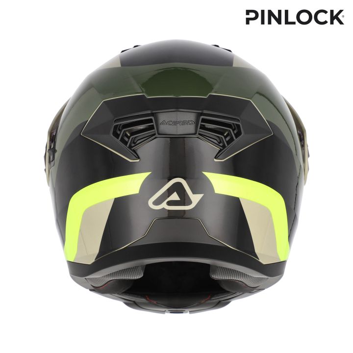 Casque moto modulable Acerbis RIDER - VERT et BRUN