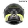 Casque moto modulable Acerbis RIDER - VERT et BRUN