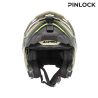 Casque moto modulable Acerbis RIDER - VERT et BRUN