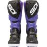 Bottes moto tout terrain Sidi Crossfire 3 SRS Violet Noir Jaune Fluo