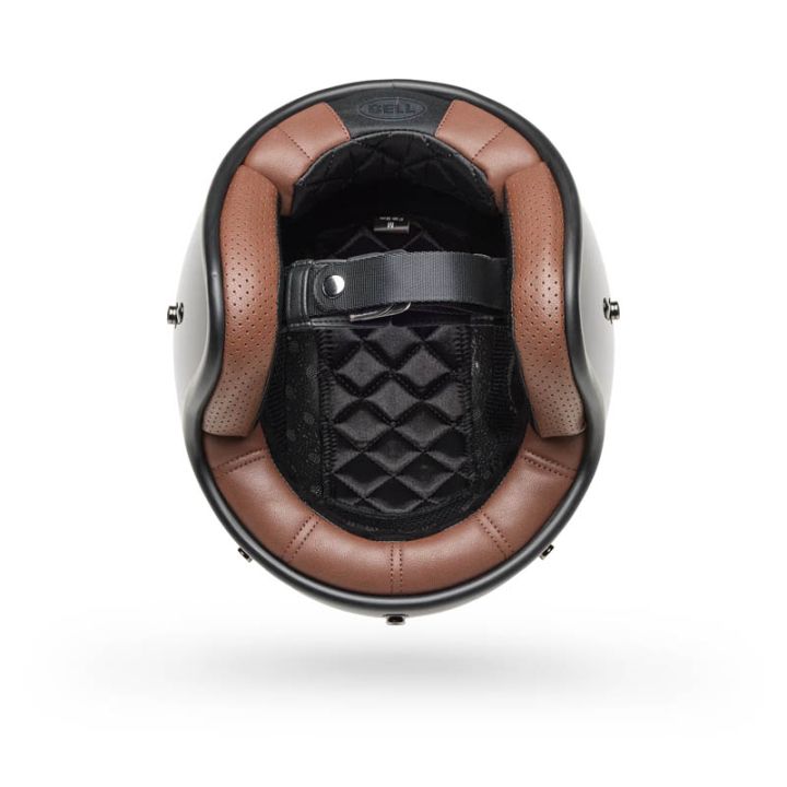 Casque moto jet Bell Custom 500 Flake - Marron