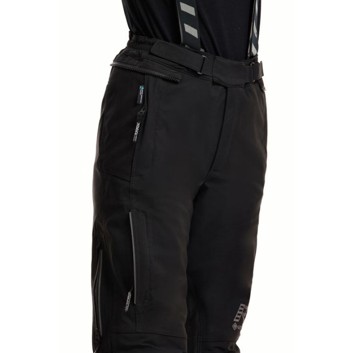 Pantalon moto touring femme Rukka FLEXORINA Noir jambes courtes