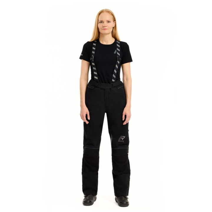 Pantalon moto touring femme Rukka FLEXORINA Noir jambes courtes
