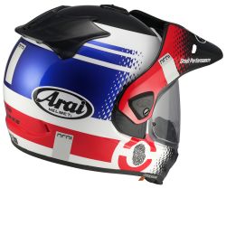 Casque adventure Arai Tour-X5 Print - Blanc Rouge Bleu 2