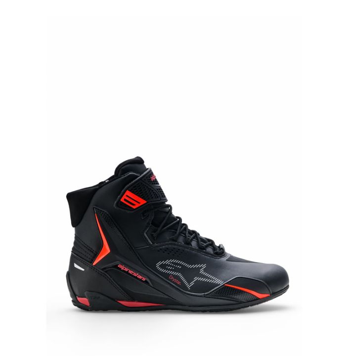 Baskets Alpinestars Faster-4 Drystar - Noir Rouge Fluo