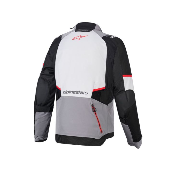 Veste Alpinestars Andes V4 Drystar - Gris foncé Bleu Ice Gris Rouge Bright