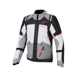 Veste Alpinestars Andes V4 Drystar - Gris foncé Bleu Ice Gris Rouge Bright