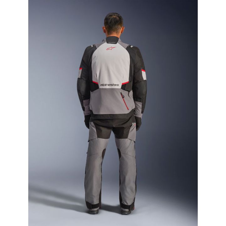 Veste Alpinestars Andes V4 Drystar - Gris foncé Bleu Ice Gris Rouge Bright