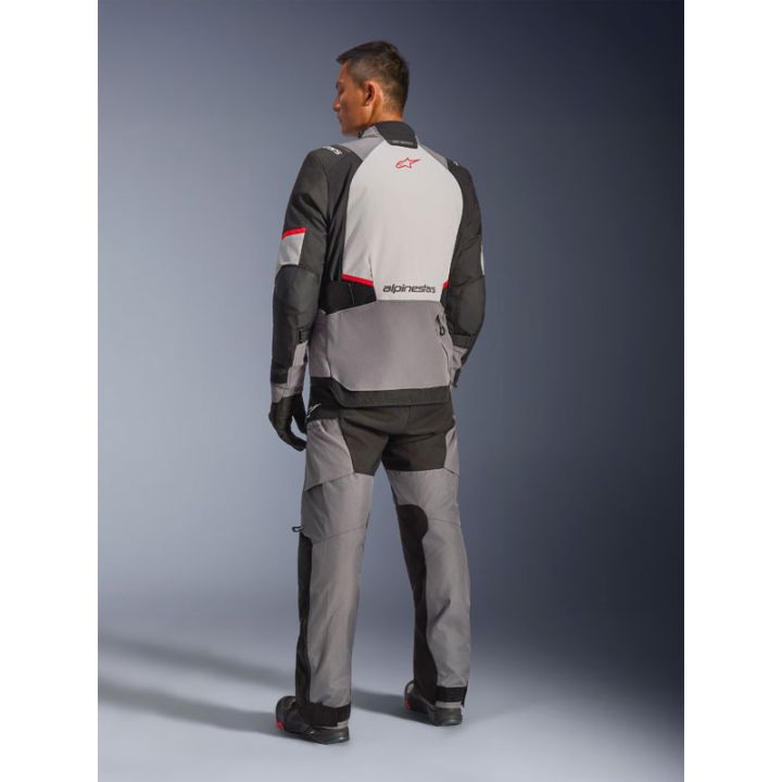 Veste Alpinestars Andes V4 Drystar - Gris foncé Bleu Ice Gris Rouge Bright
