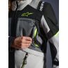 Veste Alpinestars Andes V4 Drystar - Gris foncé Bleu Ice Gris Jaune Fluo