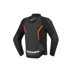 Blouson cuir Alpinestars GP Force V2 - Noir Rouge Fluo 2