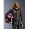 Blouson cuir Alpinestars GP Force V2 - Noir Rouge Fluo