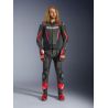 Blouson cuir Alpinestars GP Force V2 - Noir Rouge Fluo