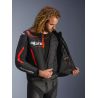 Blouson cuir Alpinestars GP Force V2 - Noir Rouge Fluo