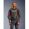 Blouson cuir Alpinestars GP Force V2 - Noir Rouge Fluo