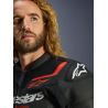 Blouson cuir Alpinestars GP Force V2 - Noir Rouge Fluo
