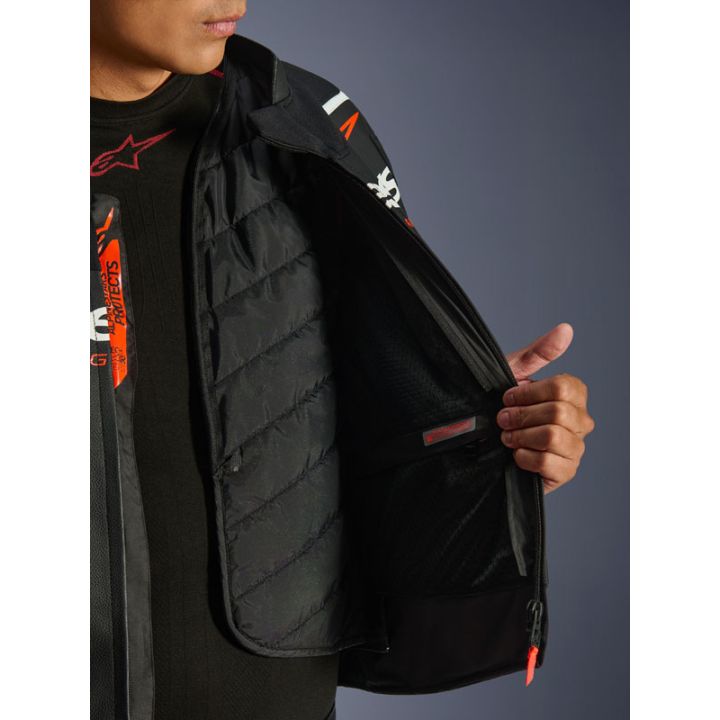 Blouson cuir Alpinestars GP Force V2 - Noir Blanc