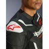 Blouson cuir Alpinestars GP Force V2 - Noir Blanc