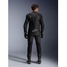 Blouson cuir Alpinestars Dusk - Noir Blanc