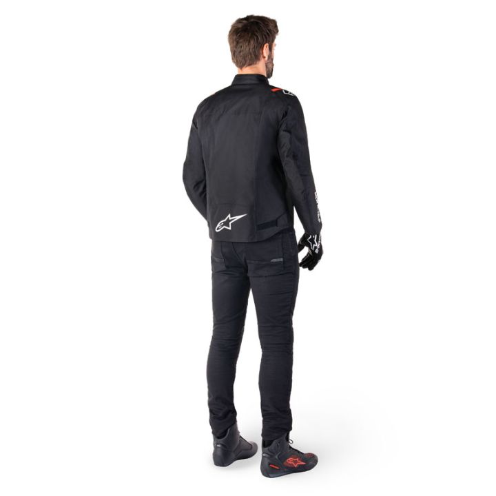 Blouson Alpinestars T-SPS V2 Waterproof - Noir Blanc Rouge Fluo