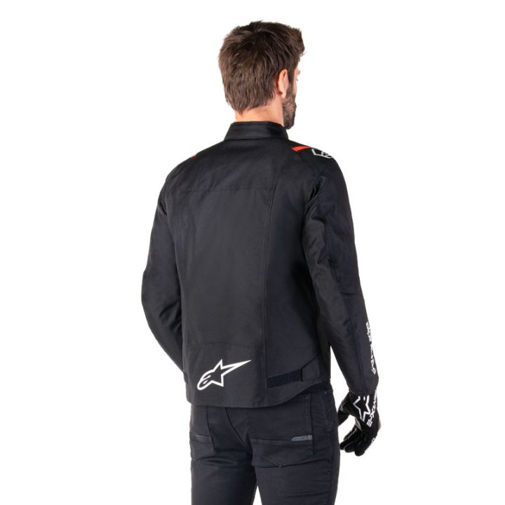 Blouson Alpinestars T-SPS V2 Waterproof - Noir Blanc Rouge Fluo