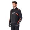 Blouson Alpinestars T-SPS V2 Waterproof - Noir Blanc Rouge Fluo